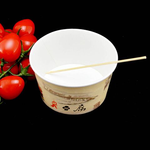 嘉乐杯业工厂店:一次性打包 长沙臭豆腐碗纸碗 专用碗 黑色/青花瓷纸