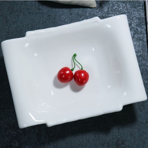 创意纯白陶瓷盘子酒店餐厅家用菜盘水果甜品刺身餐具用品批
